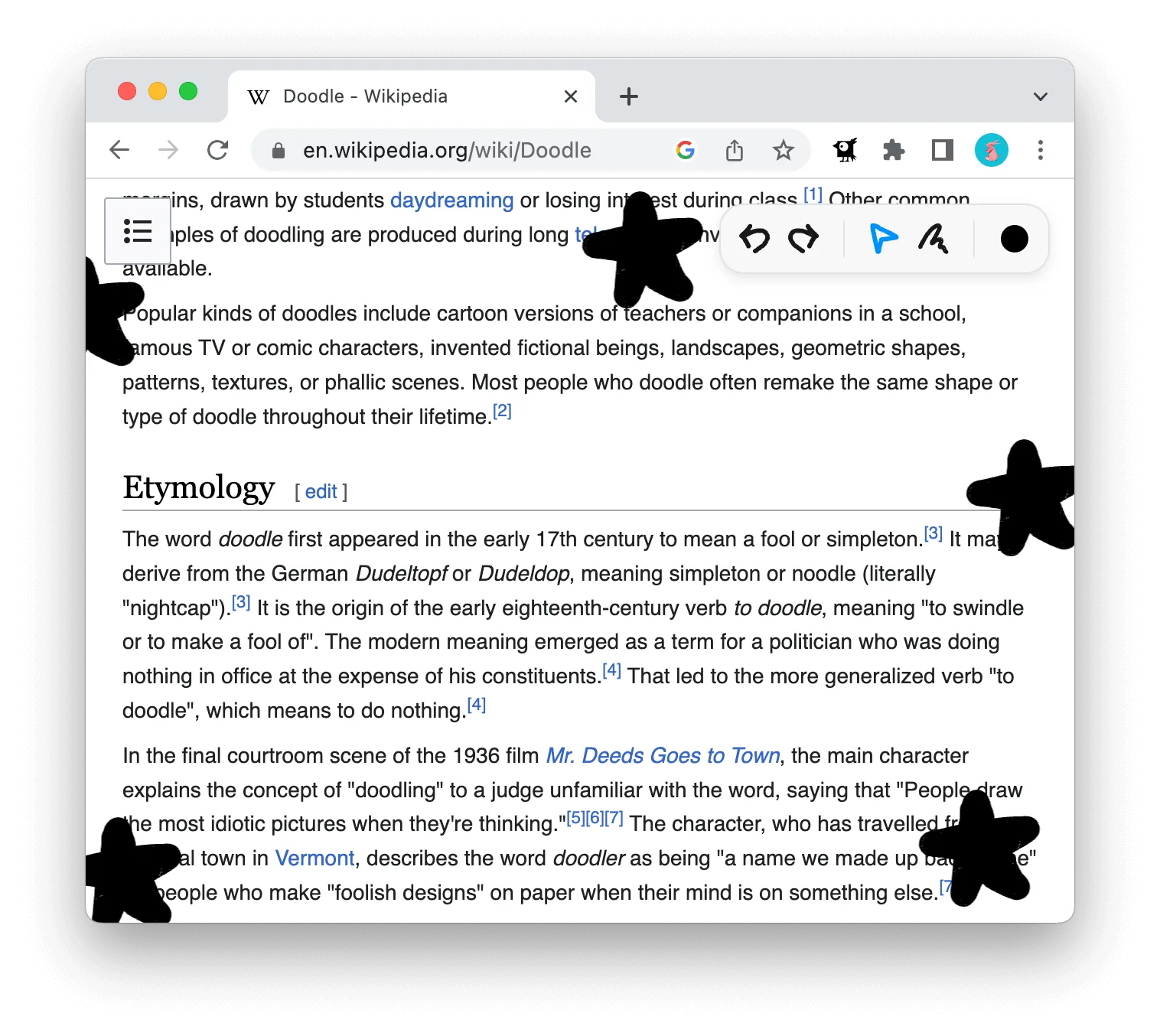 A drawing being copied from one webpage and pasted onto another browser tab.
